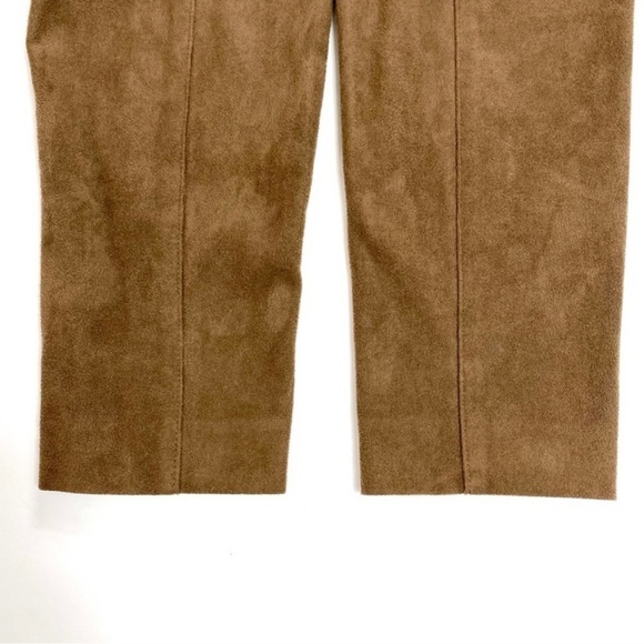 TALBOTS Faux Suede Academia Leggings in Camel tan Brown Size 8 Petite - Picture 8 of 10